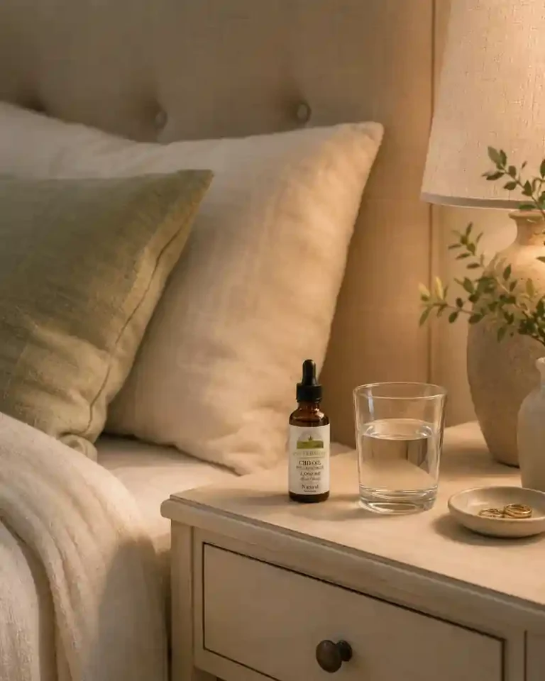 Sleep nightstand bedroom wellness Banner Harvest