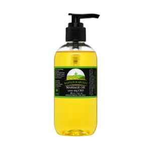 CBD Massage Oil 200mg 8oz Orange Bergamot Patchouli | Banner Harvest