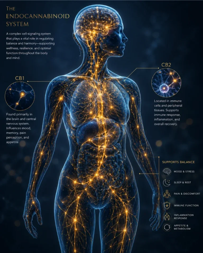 What is the endocannabinoid system educational Banner Harvest